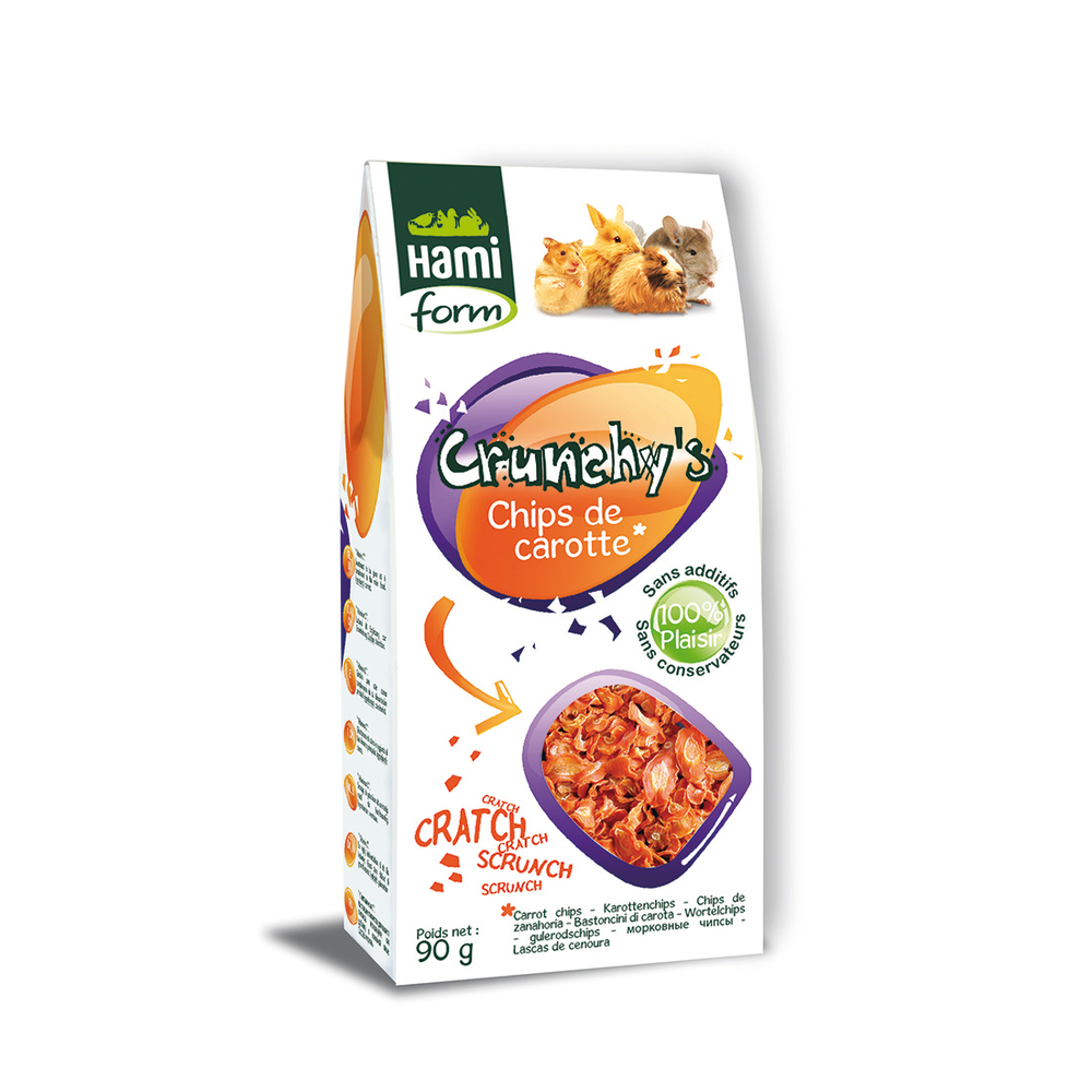 Crunchy's Chips de carotte 90 gr pour rongeurs