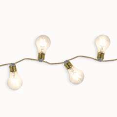 guirlande corde, forme ampoules, 10 ampoules, LED blanc chaud