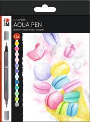 Aqua Pen Graphix set Ice Ice Baby, 12 feutres aquarellables