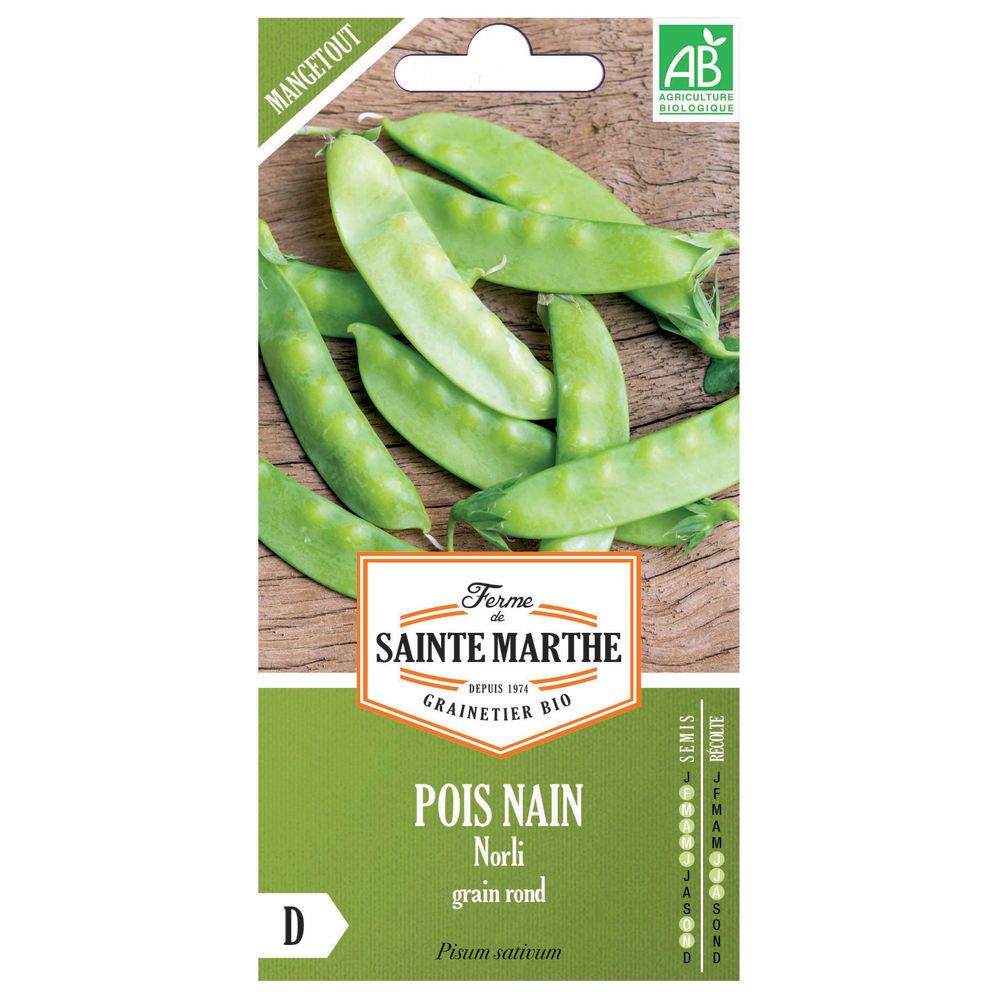Graines de Pois Nain Norli Grain Rond Bio Boite 80 g
