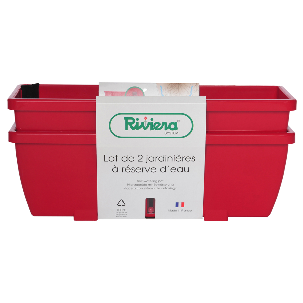 LOT 2 JARD RE EVA 57 ROUGE-(908323)