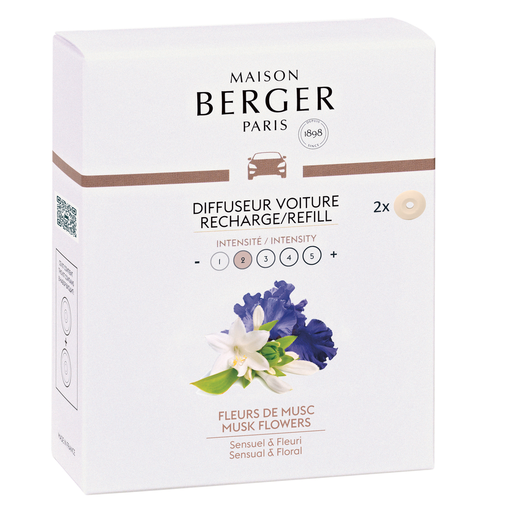 Recharge diffuseur voiture x 2 Fleur de Musc