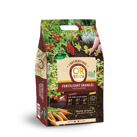 Amendement de l'authentique fertilisant en granulé - sac de 8 kg