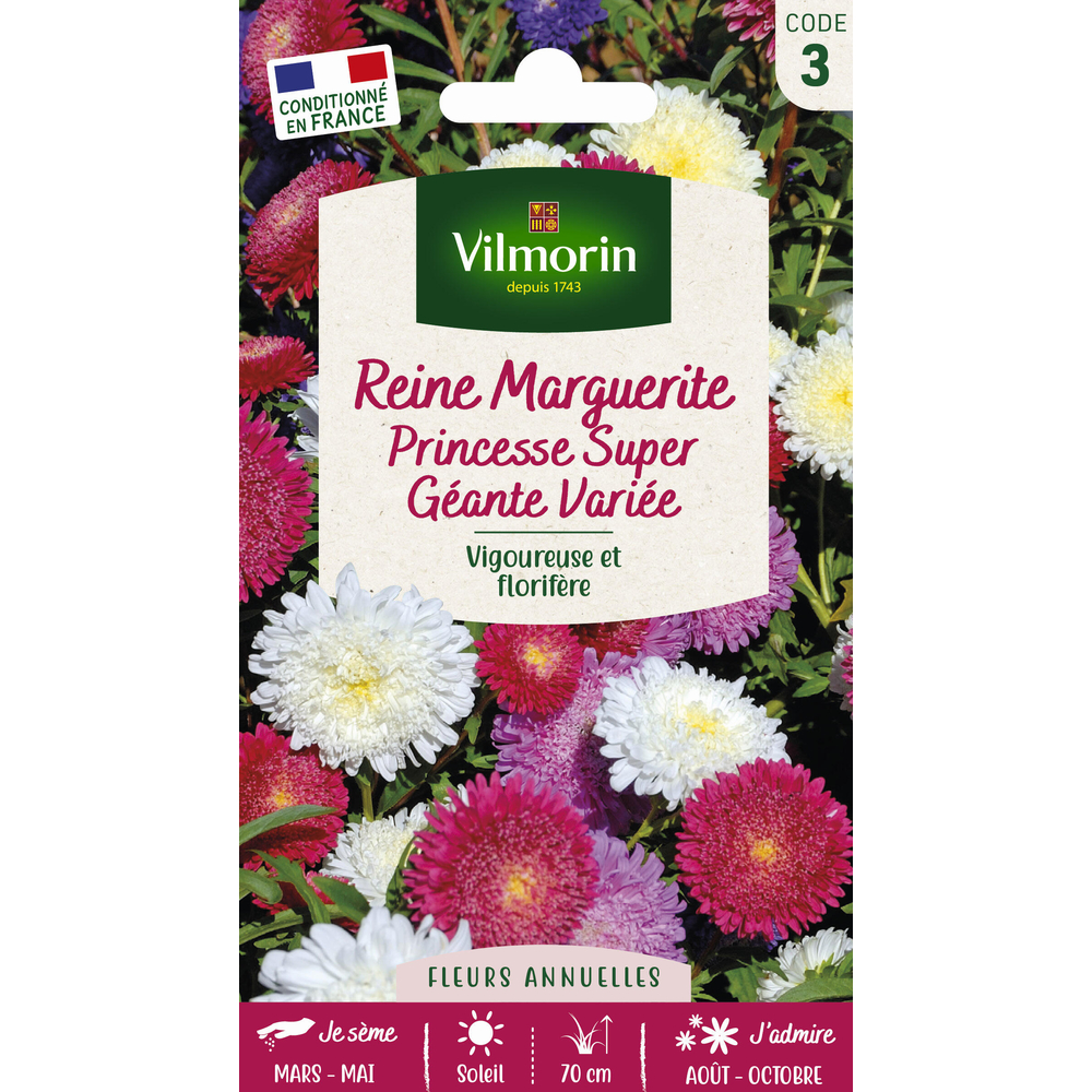 Reine-Marguerite Princesse Super Géante Variée 1,5 g