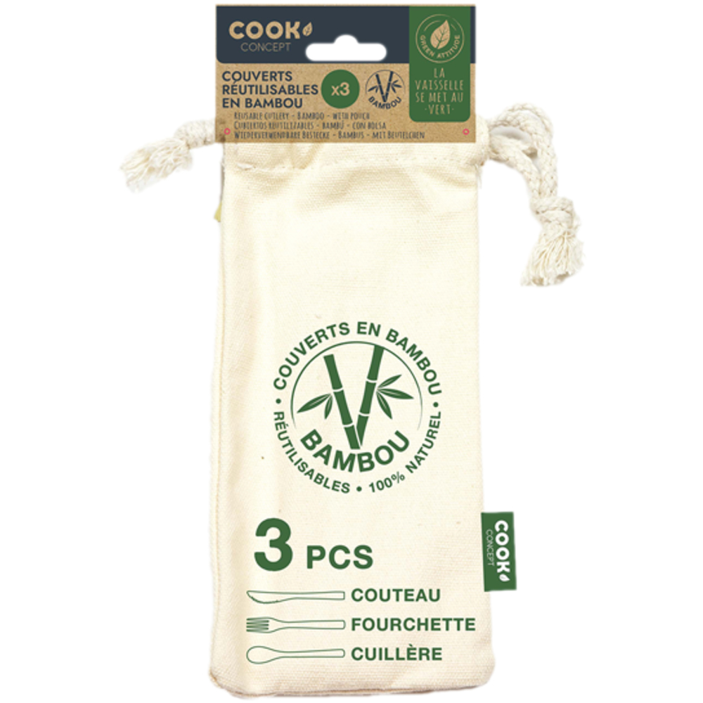 SET 3 COUVERTS BAMBOU-(909071)