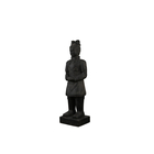 Statue de jardin guerrier chinois debout en pierre - 46x37x160 cm