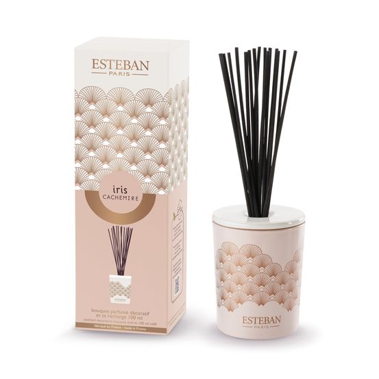 Bouquet parfumé avec recharge senteur iris et cachemire - 100 ml