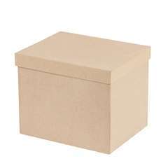 Boîte rectangle en papier maché 