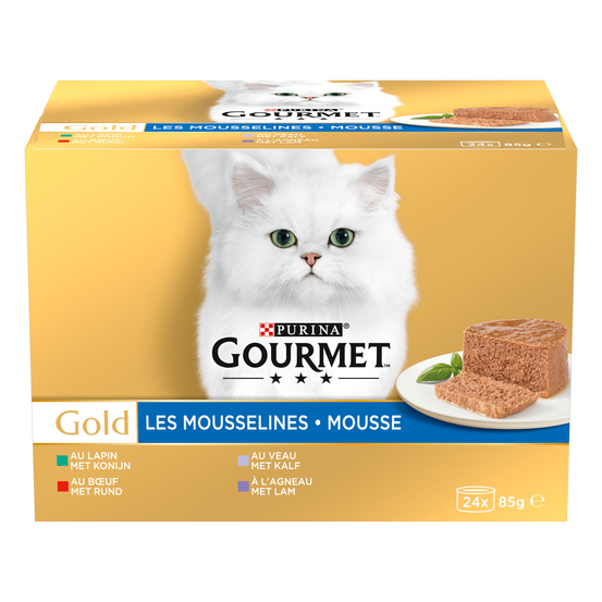 Mousselines chat Gourmet Gold - 24 x 85 g