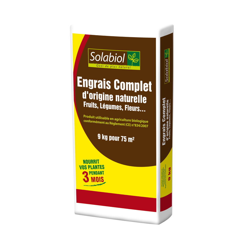 Engrais complet d’origine naturelle Solabio 9 kg Solabiol