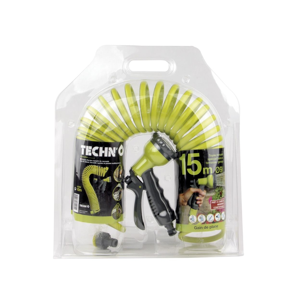 Tuyau flexible torsadé en EVA, coloris anis : L.15Mx∅9mm