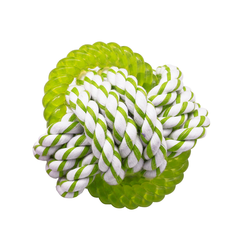 Balle pour chien avec cordage Ã10 cm