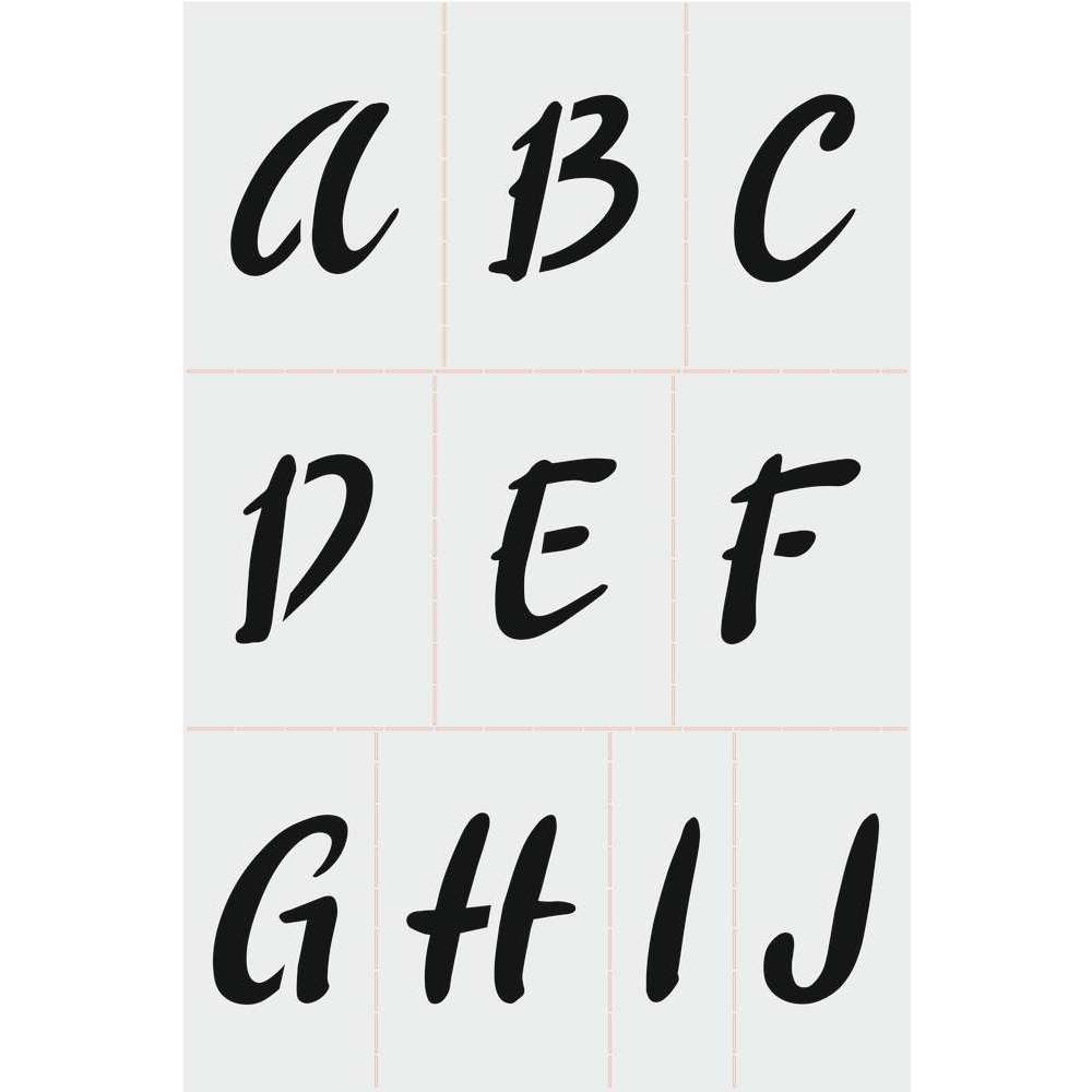 Pochoir déco alphabet 3pochoirs 20x30 cm
