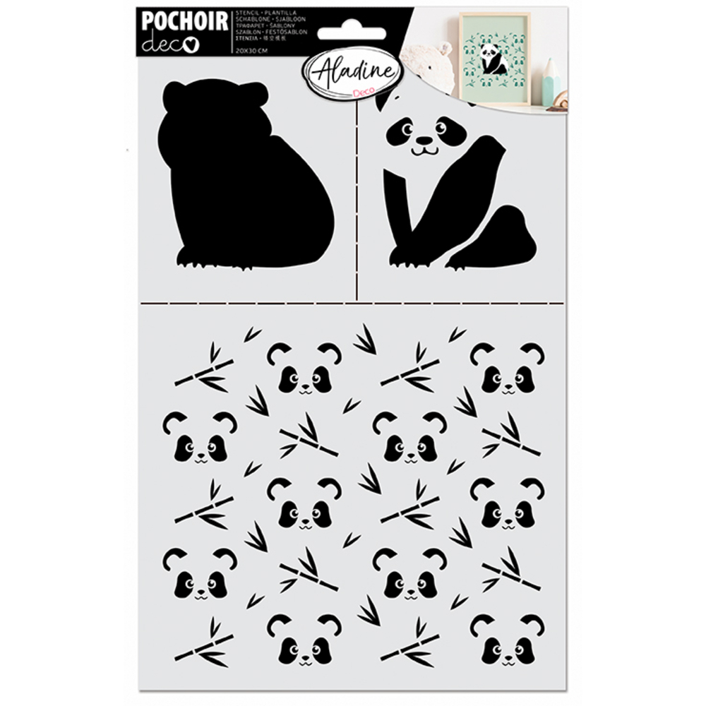 POCHOIR DECO PANDA-(913610)