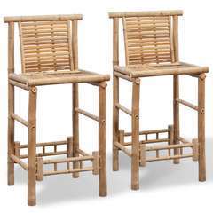 Chaises de bar Bambou - Lot de 2