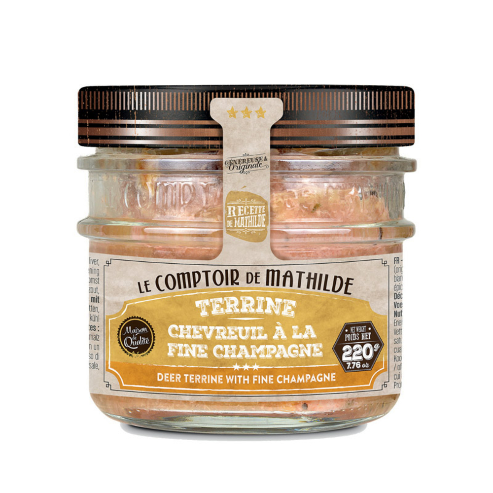 Terrine chevreuil à la fine champagne 220g