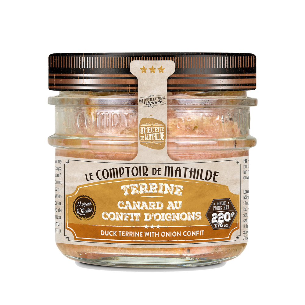Terrine de canard au confit d'oignons 220g