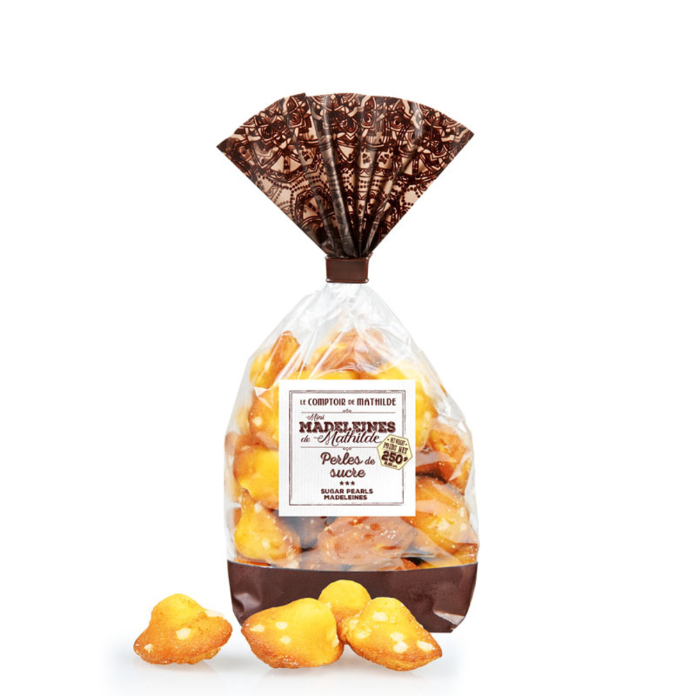 Mini madeleines de Mathilde aux perles de sucre 225g