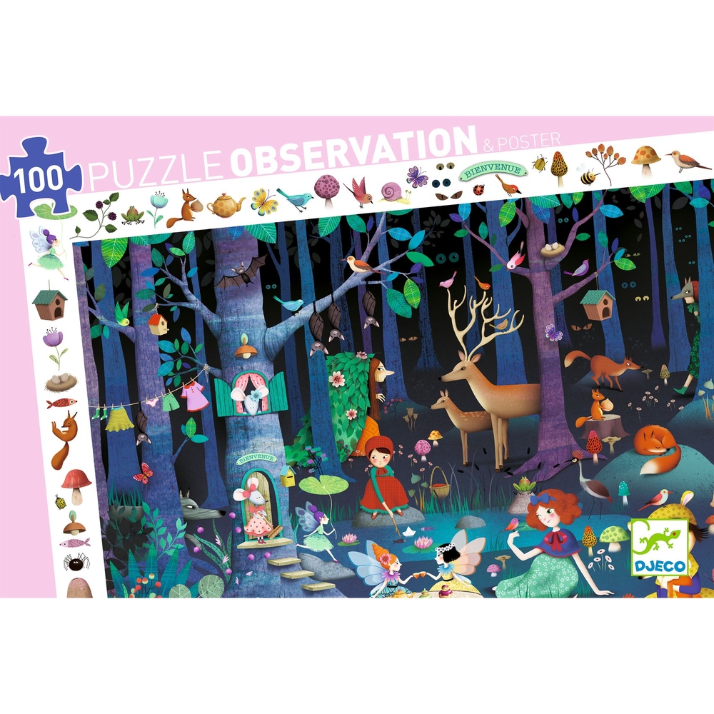 Puzzle éducatif 'la forêt enchantée', coloris mixte - 100 pièces
