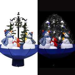 Sapin de Noël artificiel avec base de parapluie Bleu 75 cm PVC