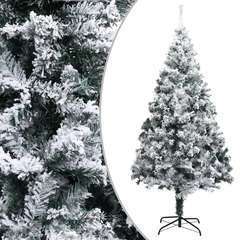 Sapin de Noël artificiel avec neige floquée Vert 210 cm PVC
