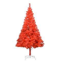 Sapin de Noël artificiel avec support Rouge 180 cm PVC