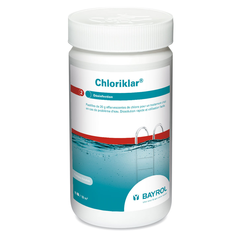 Chloriklar, traitement de choc effervescent pour piscine - 1kg