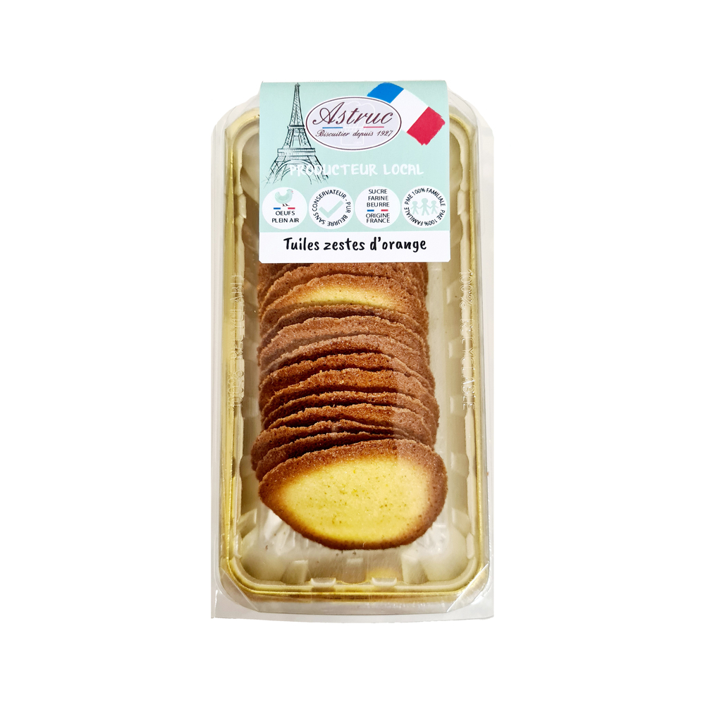 Tuiles au zeste d'orange - 140g