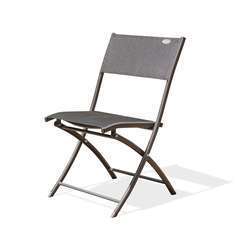 Chaise de jardin C43 en aluminium et textilène – NOIR
