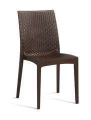 Chaise empilable CAGLIARI en PVC - CHOCOLAT