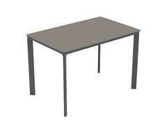 Table de jardin empilable MEET 120x80 en aluminium laqué - TAUPE