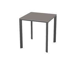 Table de jardin empilable MEET 70x70 en aluminium laqué - TAUPE