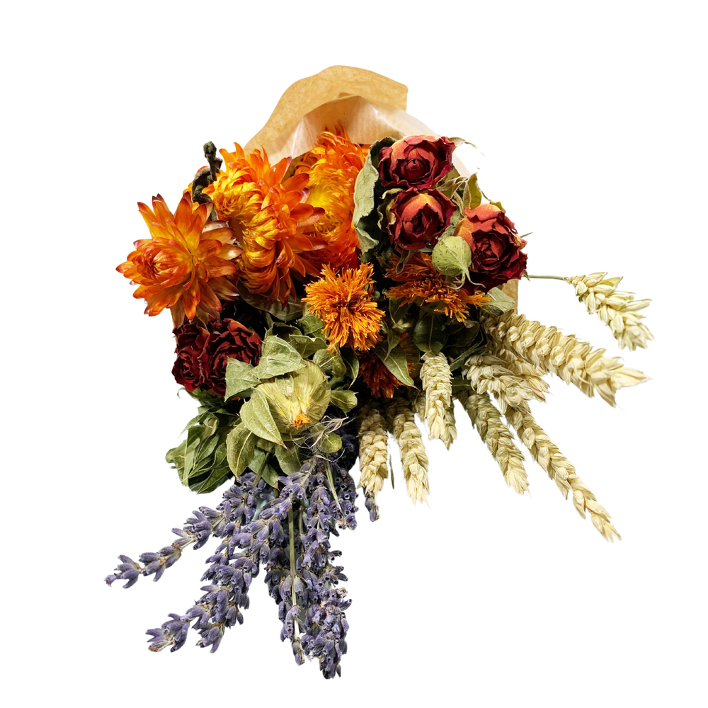 Bouquet de fleurs séchées Market orange H.50 D.15cm