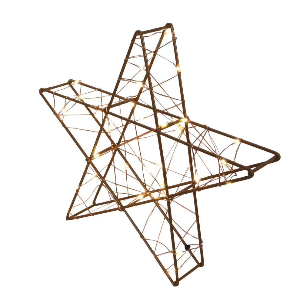 3 ETOILES METAL MICRO LED BLCH-(931745)