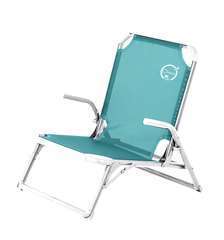 Chaise de plage 'Luxe' en textilène et aluminium - 71x55x65 cm