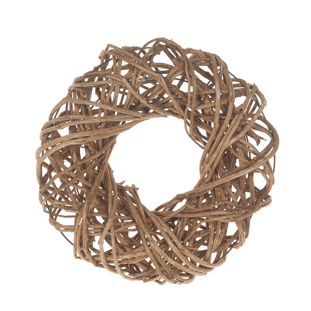 Couronne en rotin pour décoration d'intérieur 30x30x9 cm