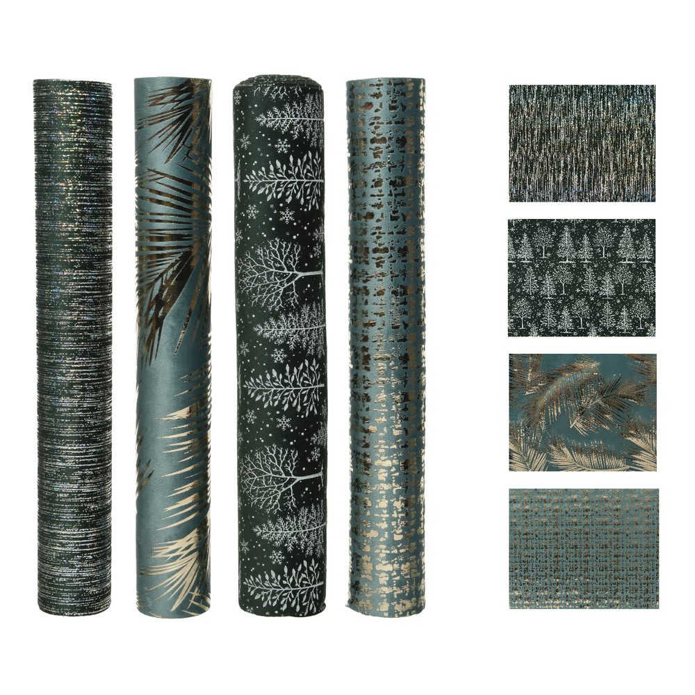 Chemin de table 200x35 cm bleu