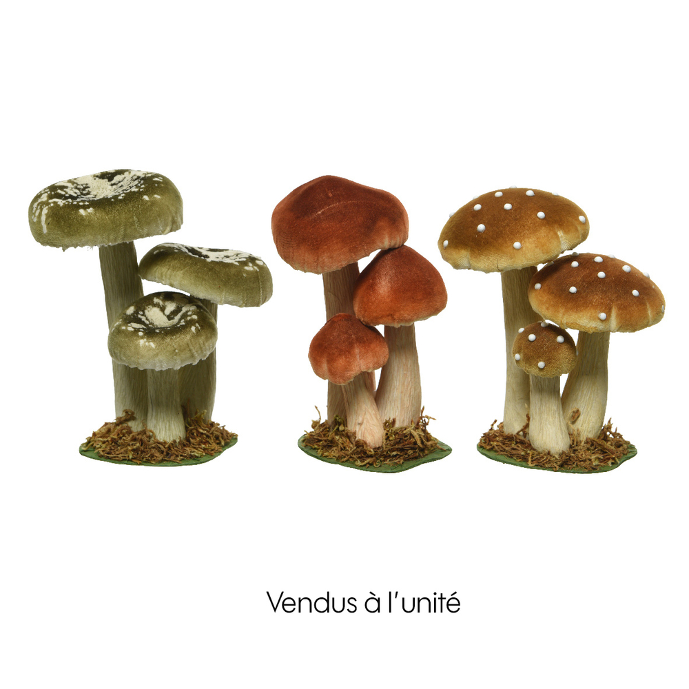Décor Champignon velours polyester