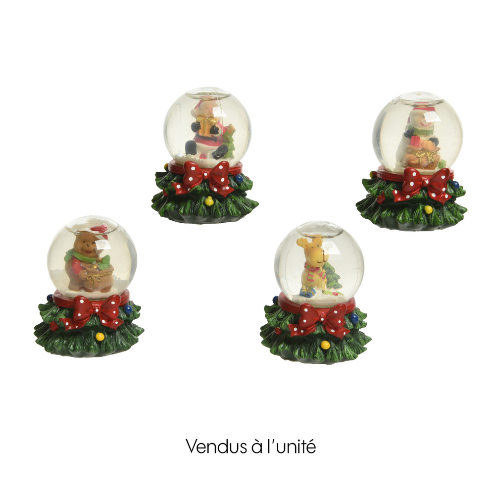 Boule de neige noel polyrésine d 5,5 cm