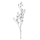 Fleur artificielle : Tige branche avec neige - H.104cm