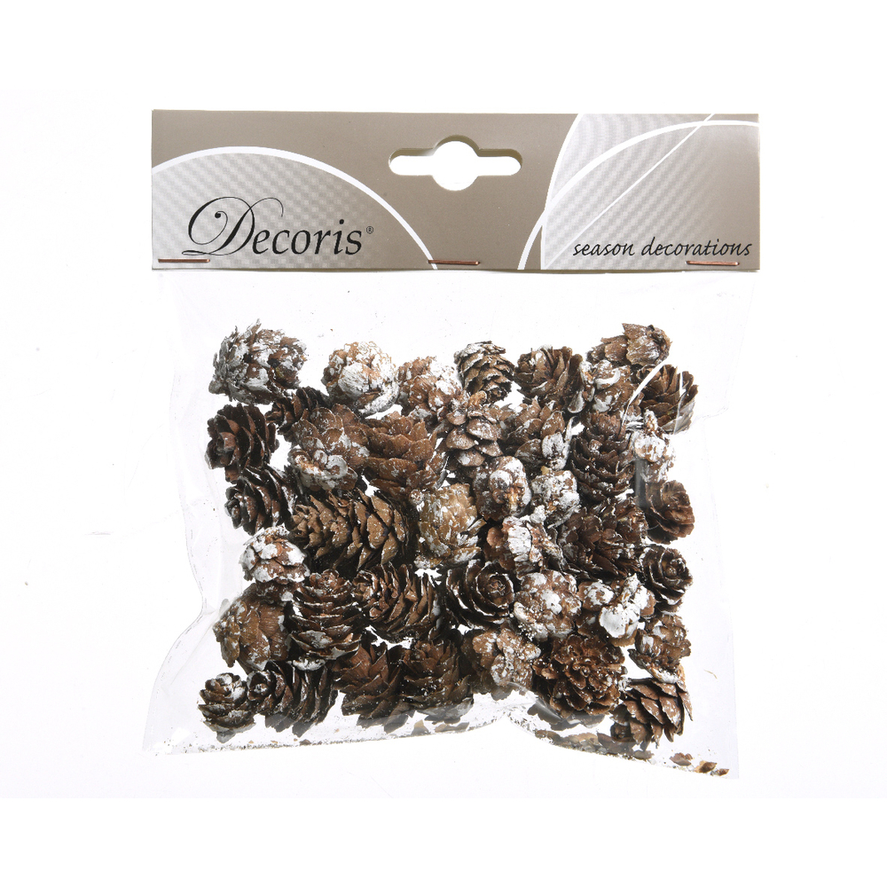 Pomme de pin naturelle neige L.3 H.18cm