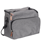 Lunch bag gris zippé 25,4x20,3x12,7cm