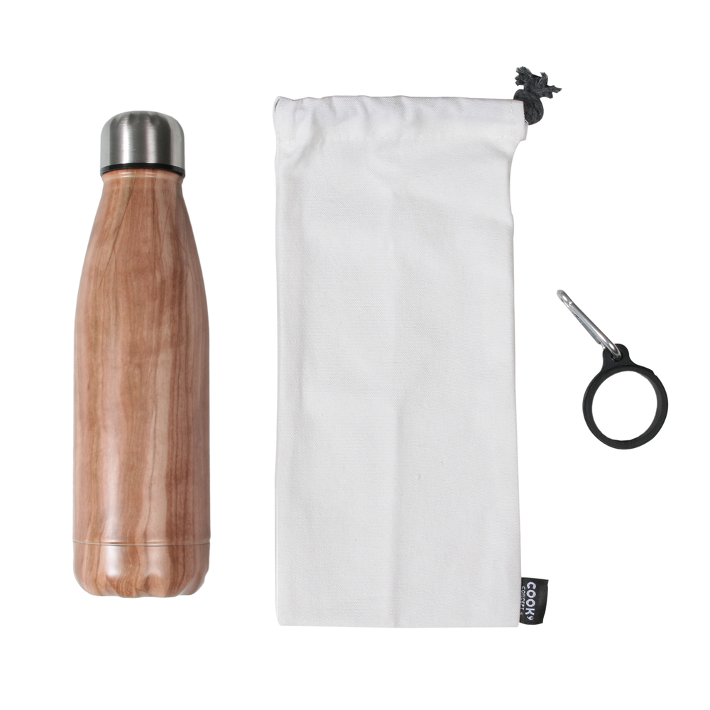 Coffret bouteille de transport effet bois