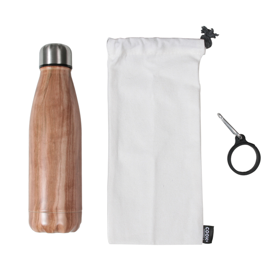 Coffret bouteille de transport effet bois