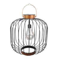 Lanterne design cage métallique LED blanc chaud COCO H35cm