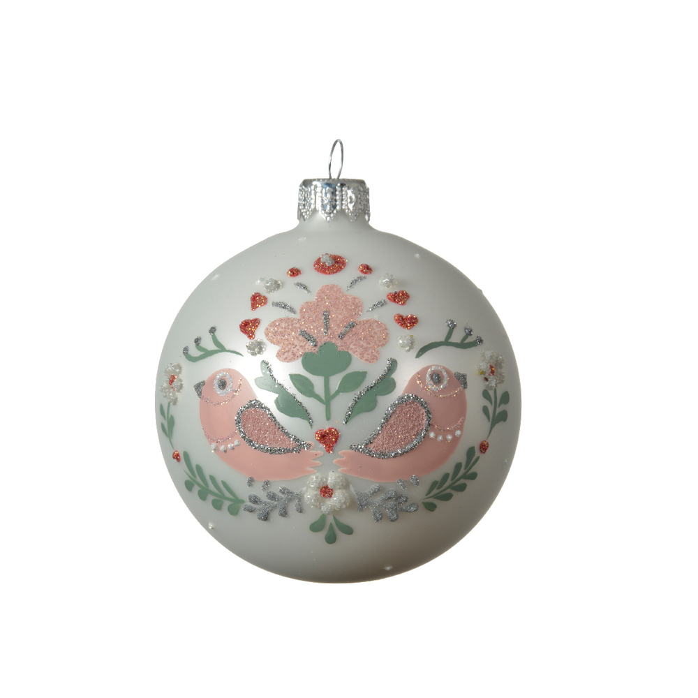 BOUL VR MAT OISEAUX D8 BL HIV-(935867)