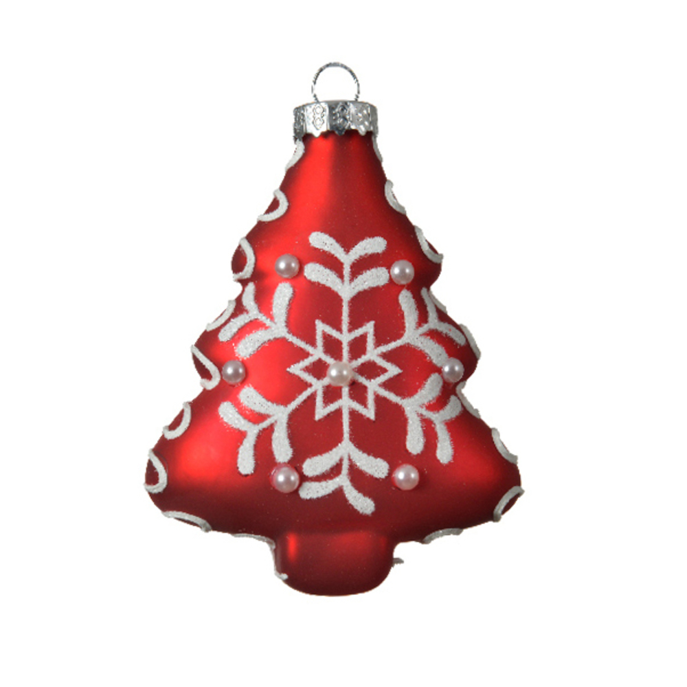 Sapin ou cÅur en verre Ã  suspendre