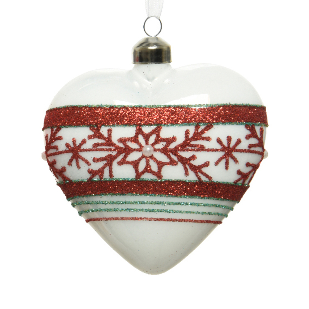 CÅur dÃ©corÃ© en verre Ã  suspendre