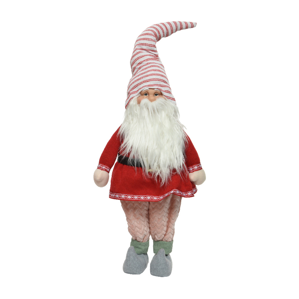 Gnome rouge rose blanc 85 cm