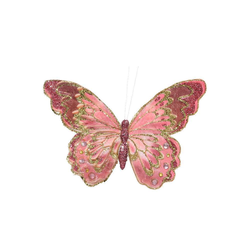 Papillons paillettes tissus Ã  suspendre 12 cm